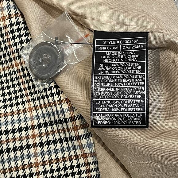 BB Dakota Steve Madden Blazer Womens S Plaid Lined Jacket Office Casual - Picture 6 of 9